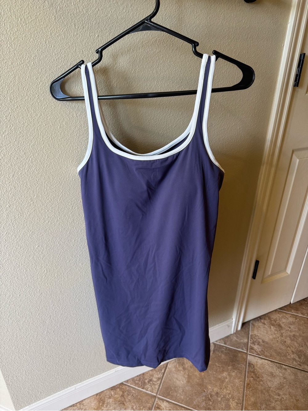 Gold Hinge Pale Indigo Open Back Active Dress